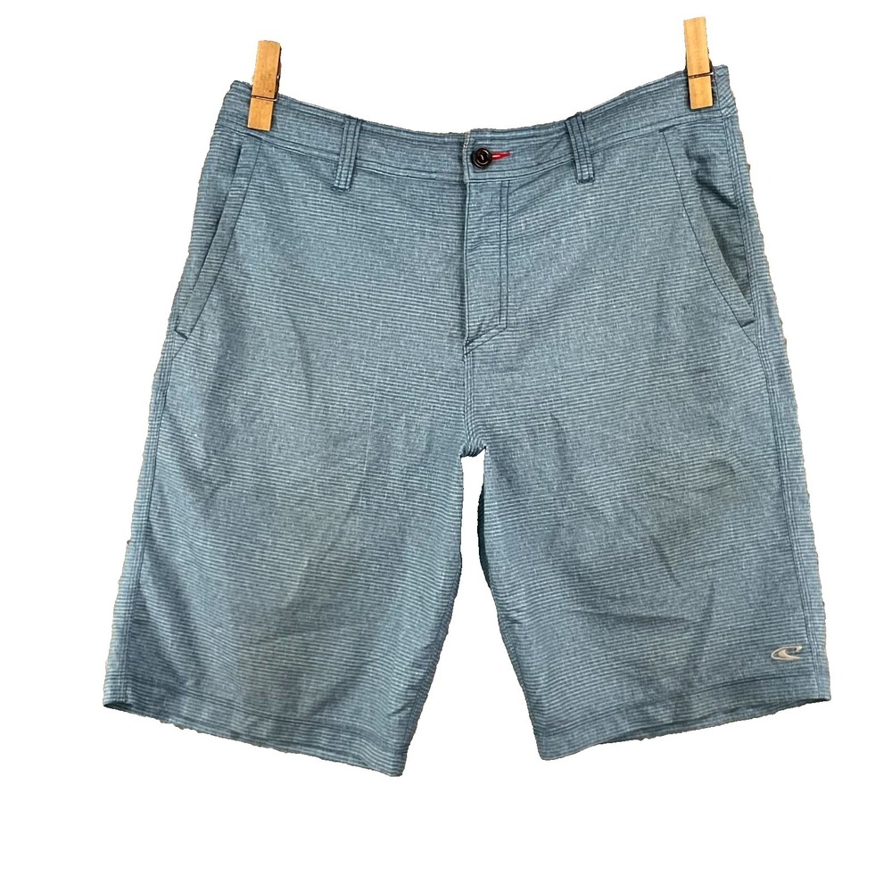 O'Neill Hybrid Boardshorts Mens 34‎ Blue Striped Walk Summer Surfing Skate Beach